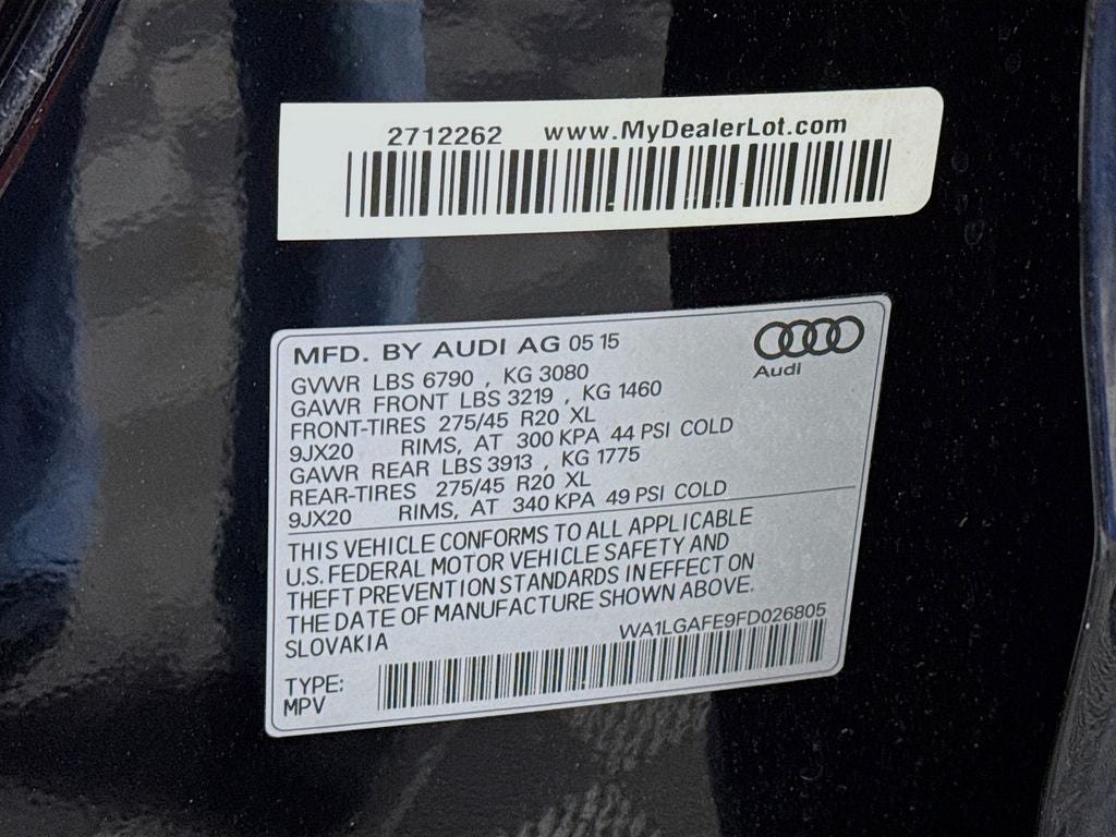 2015 Audi Q7 3.0T Premium Plus quattro