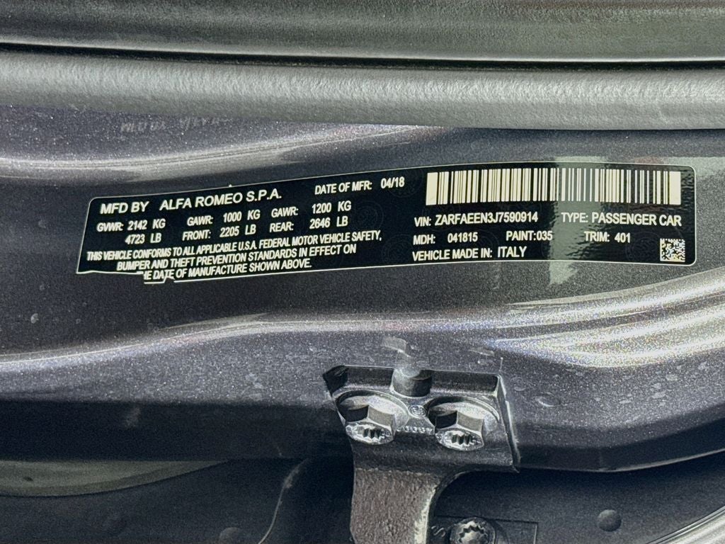2018 Alfa Romeo Giulia Ti Sport